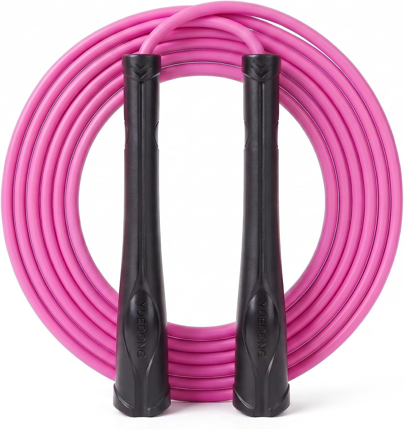 YUEDONG Women’s Silent Jump Rope, Adjustable PVC Rope for Apartment Fitness | Whisper-quiet rotation, adjustable tangle-free PVC rope, ergonomic grip, carry pouch, for apartment cardio and home workouts