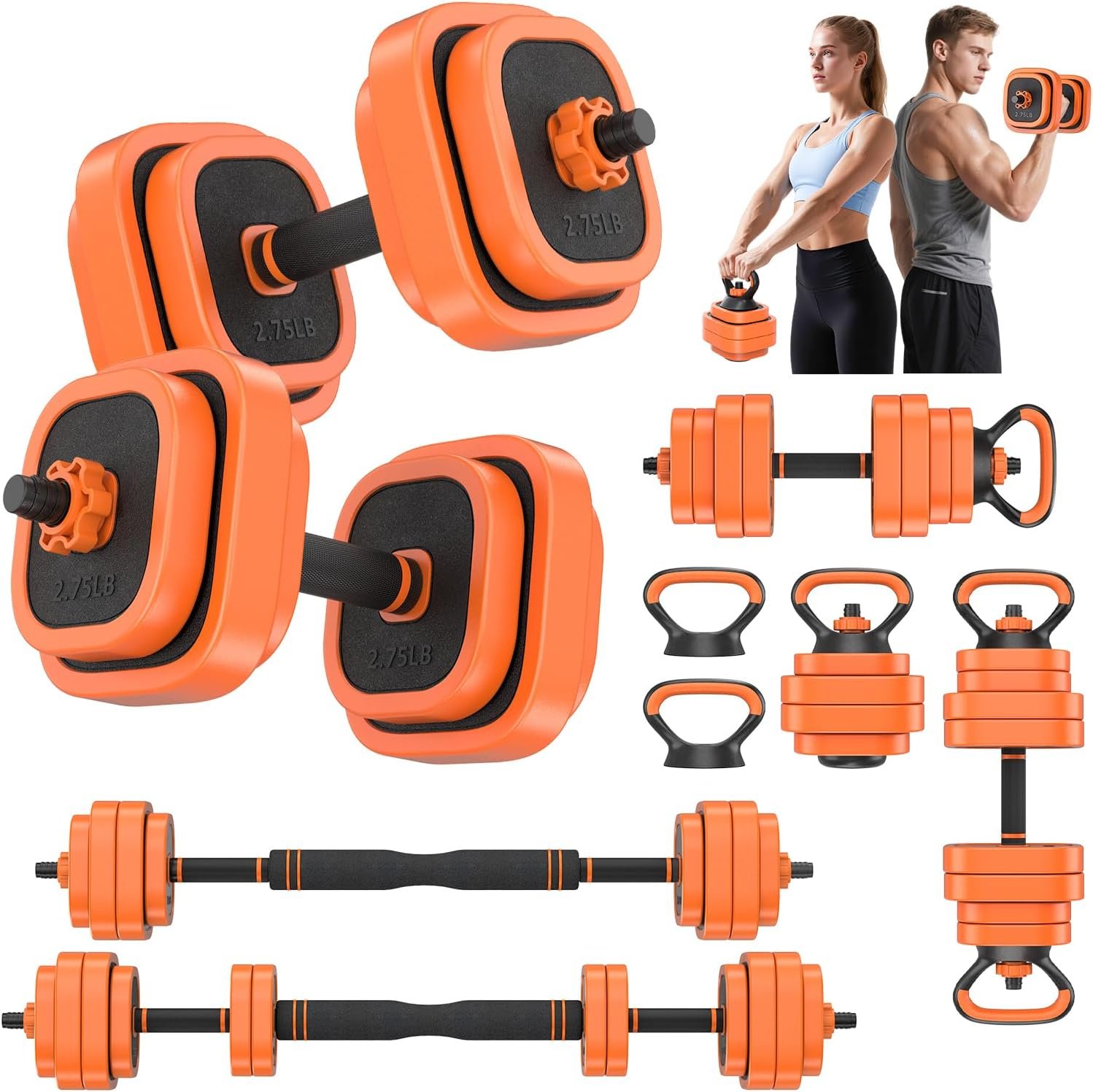Rendpas Adjustable Dumbbell Set – Free Weights for Home Gym Workouts