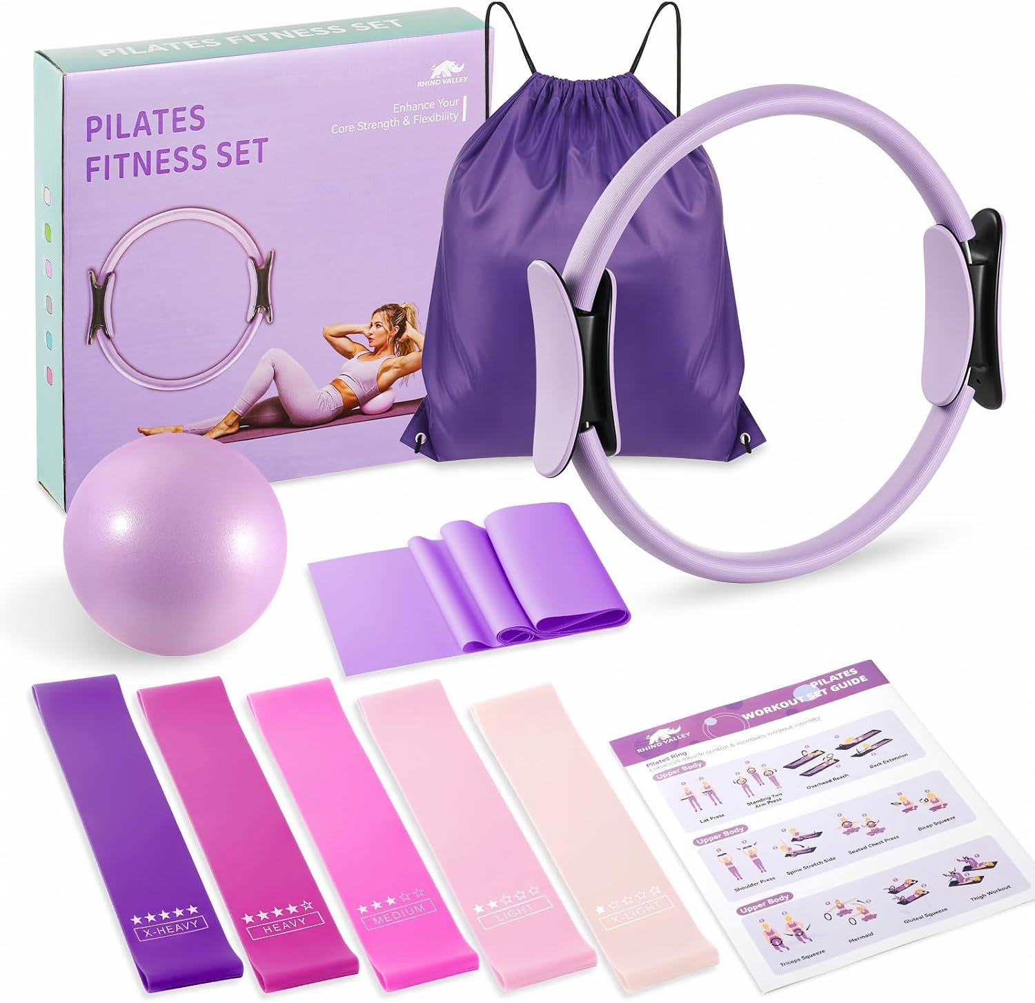 Home Pilates Kit Home Workout Essentials Set for Women Full-Body Exercise