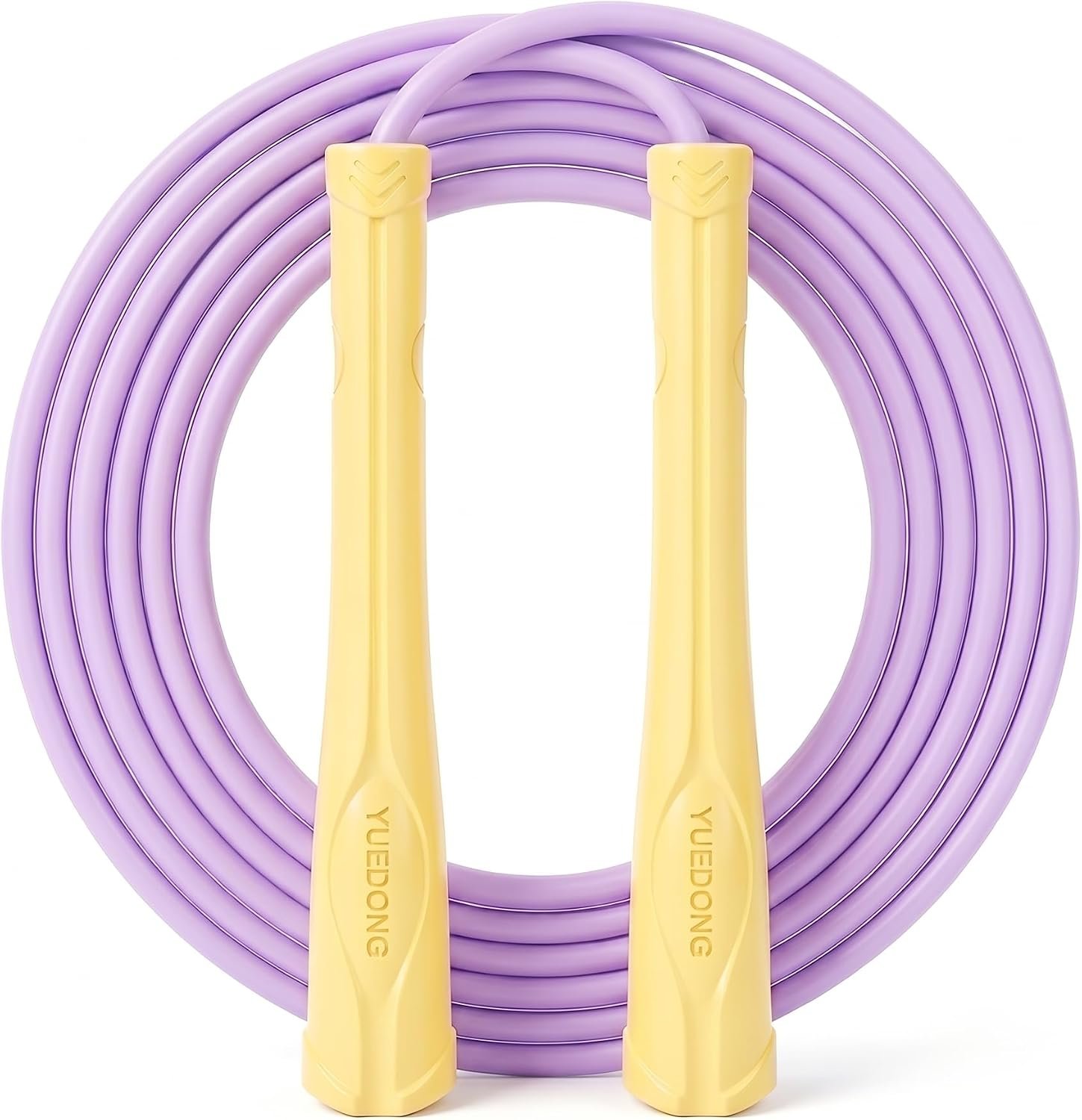 YUEDONG Women’s Silent Jump Rope, Adjustable PVC Rope for Apartment Fitness | Whisper-quiet rotation, adjustable tangle-free PVC rope, ergonomic grip, carry pouch, for apartment cardio and home workouts