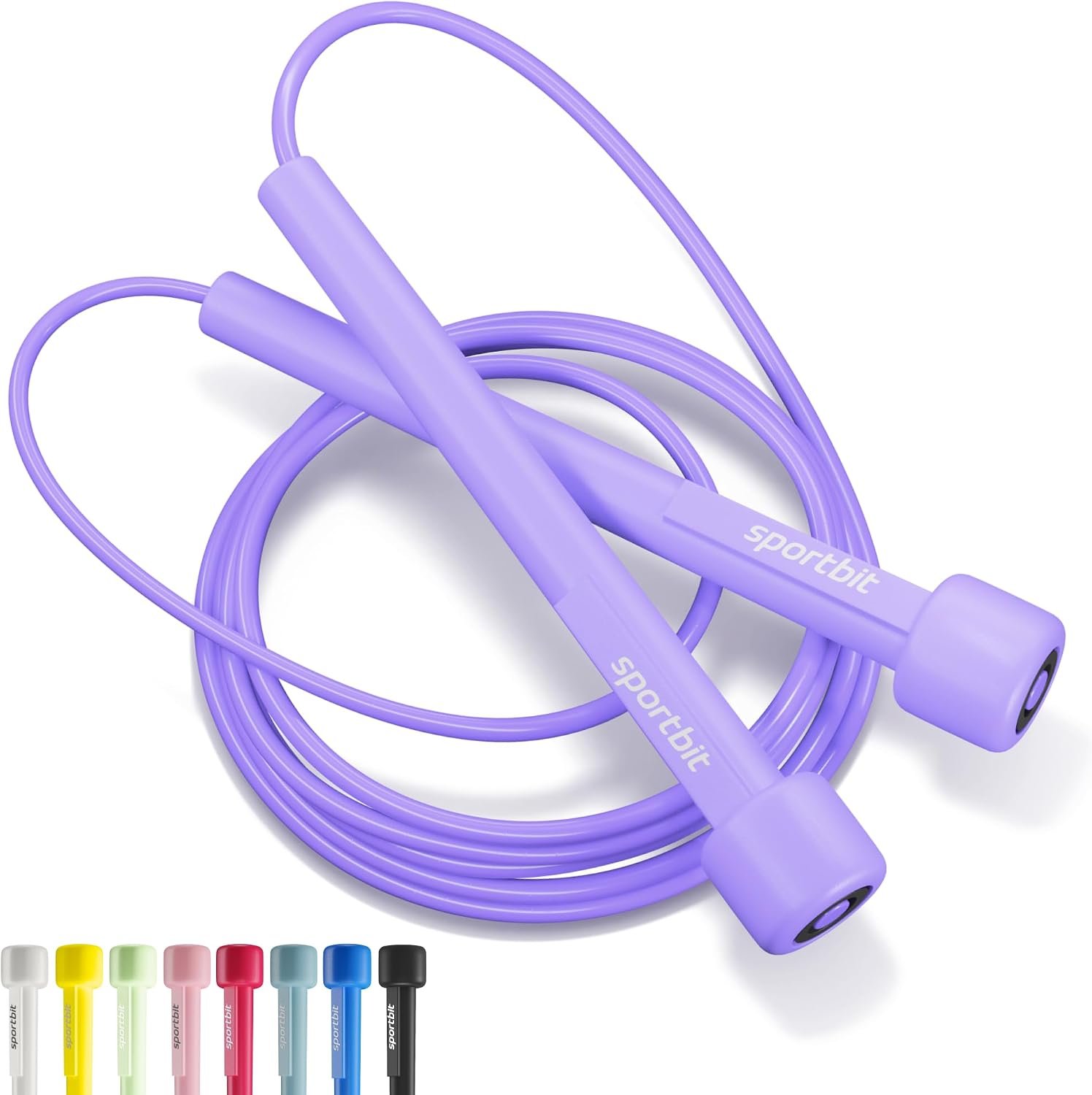 SPORTBIT Adjustable Jump Rope for Fitness and Exercise | Fitness and Exercise, Cardio, Boxing, and Weight Loss, Speed Rope, Men & Women