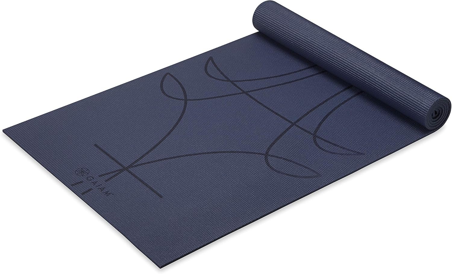 Gaiam Premium Yoga Mat, 6mm Thick Print Mat | Premium 6mm thick cushioning for joint support. Non-slip print design for yoga, Pilates & floor workouts.