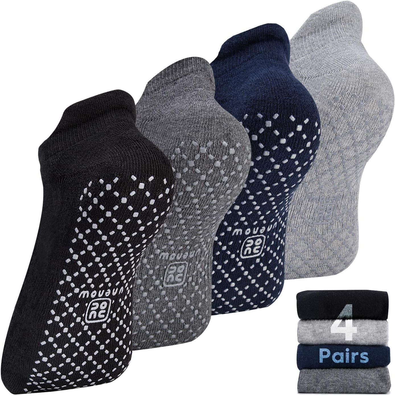 unenow Unisex Non Slip Grip Socks for Yoga Pilates Barre Home & Hospital