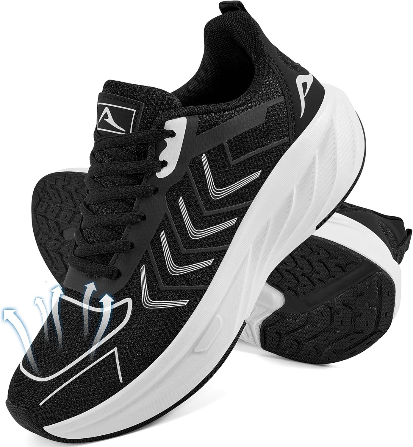 HARENCE Womens Sneakers Tennis Shoes: Comfortable Breathable Non Slip Casual Athletic Walking Shoes for Gym Workout