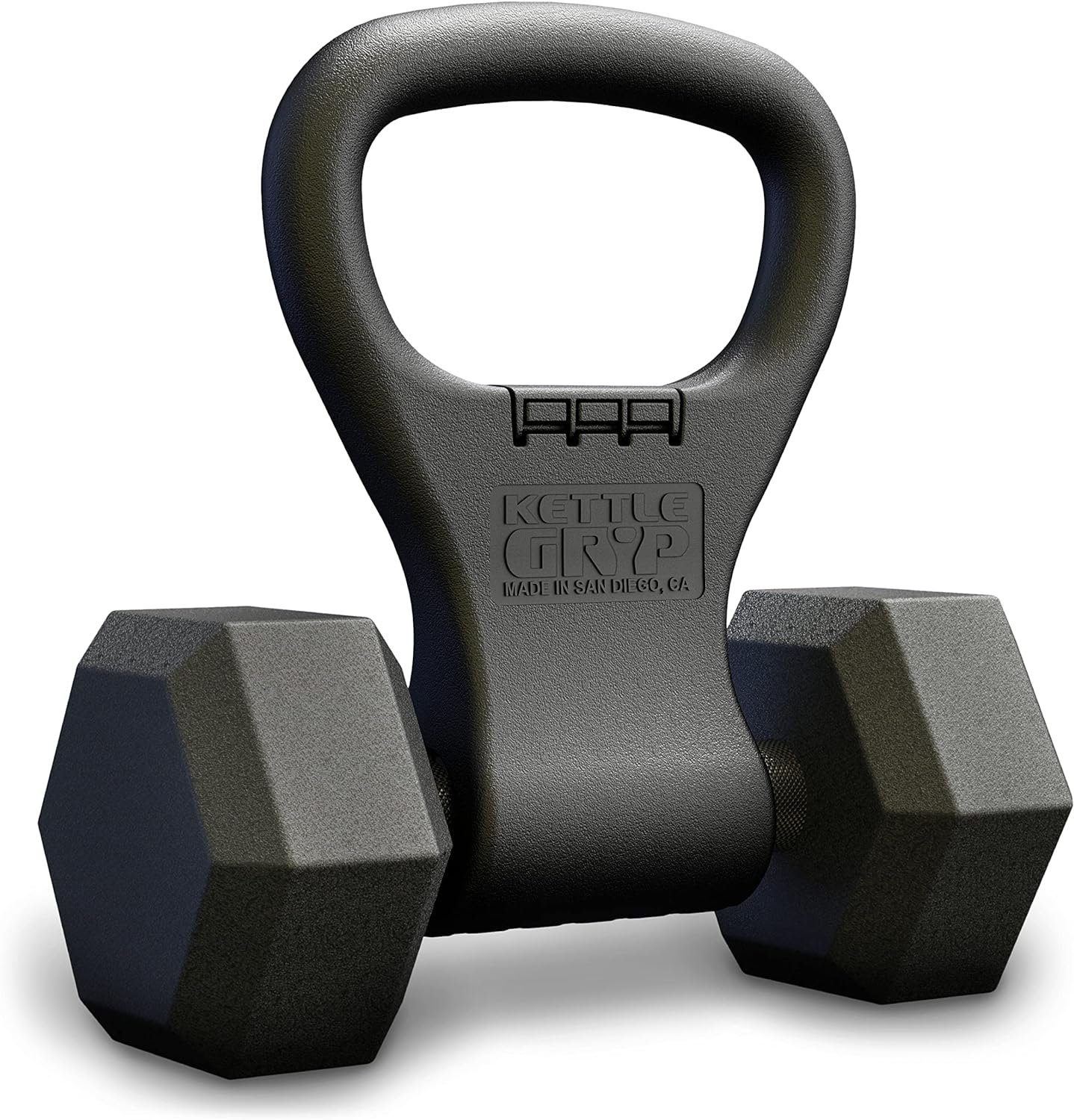 KETTLE GRYP Dumbbell to Kettlebell Grip Converter Handle Made in USA, Black