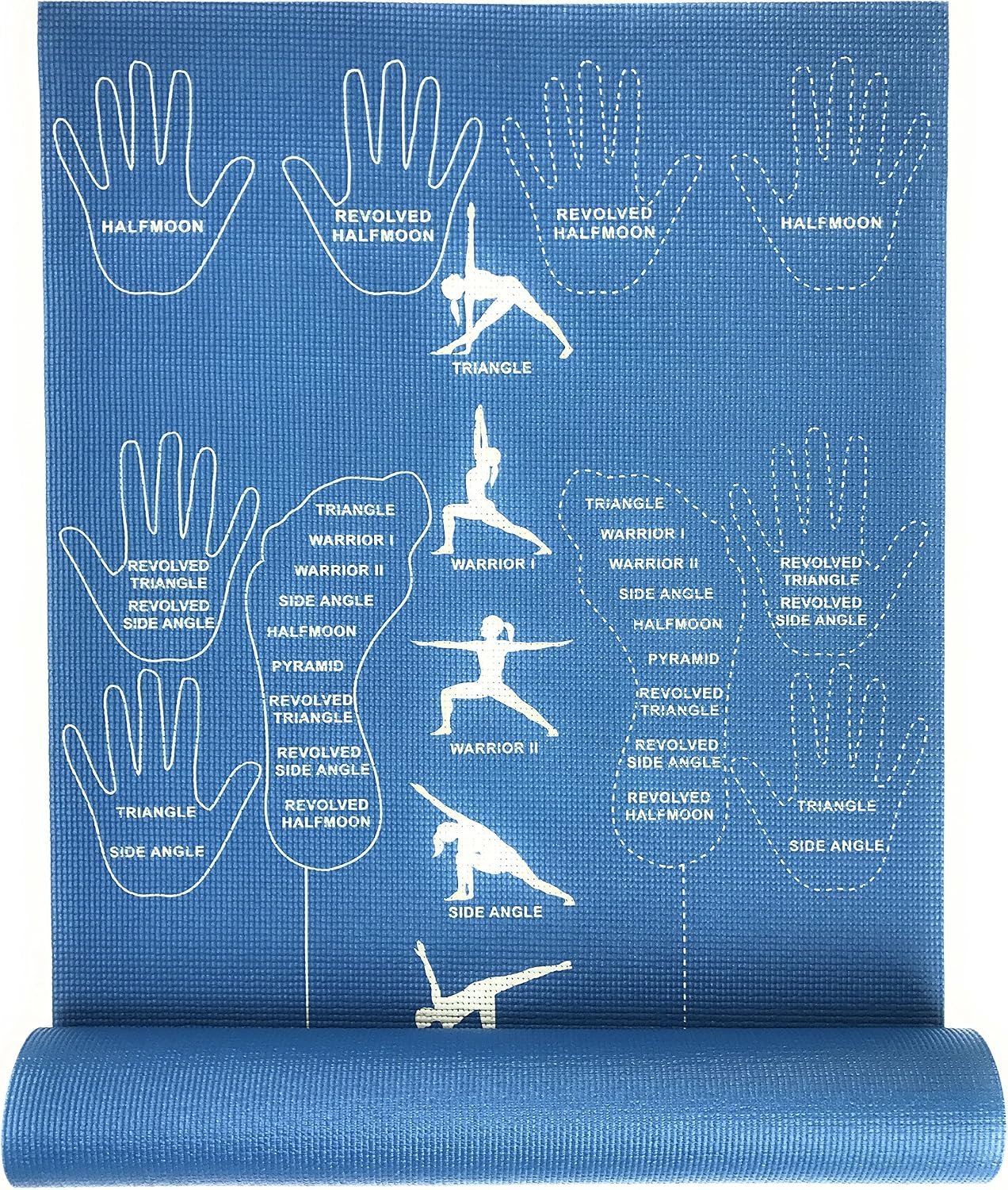 Instructional Yoga Mat/Educational Yoga Mat (Best Yoga Mat for Beginners Extra Thick Extra Long Learn Yoga or Better Your Alignment Works As a Kids Mat As Well As an Adult Mat)